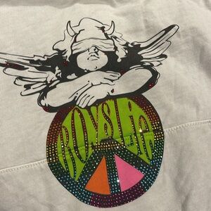 Boys lie, rhinestone hoodie cropped one size excellent condition